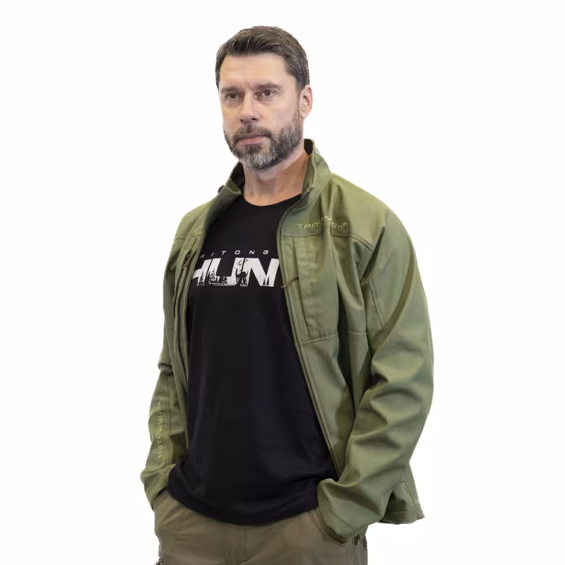Куртка мужская Triton Gear Ridge, ткань Софтшелл, хаки, размер XL