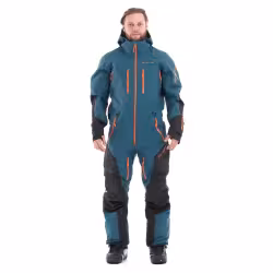 Комбинезон мужской Dragonfly SuperLight 3L Man Dark Ocean - Orange, мембрана, синий/оранжевый, размер M, 176 см