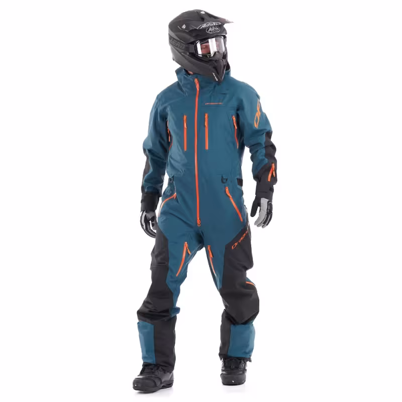 Комбинезон мужской Dragonfly SuperLight 3L Man Dark Ocean - Orange, мембрана, синий/оранжевый, размер M, 176 см