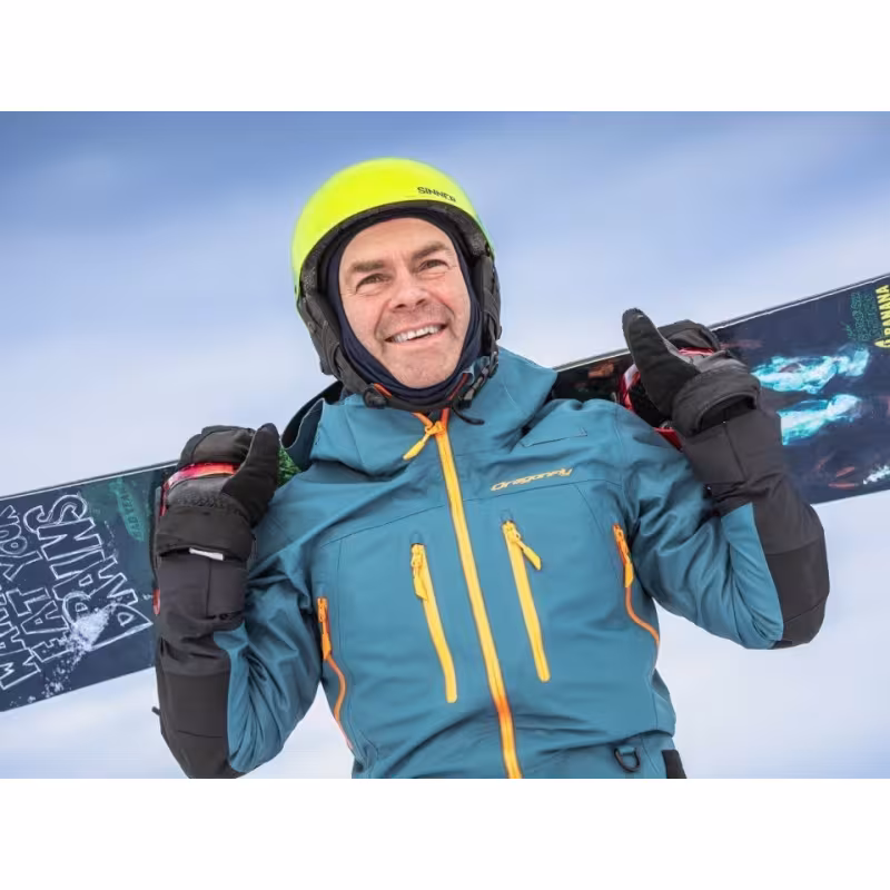 Комбинезон мужской Dragonfly SuperLight 3L Man Dark Ocean - Orange, мембрана, синий/оранжевый, размер L, 182 см