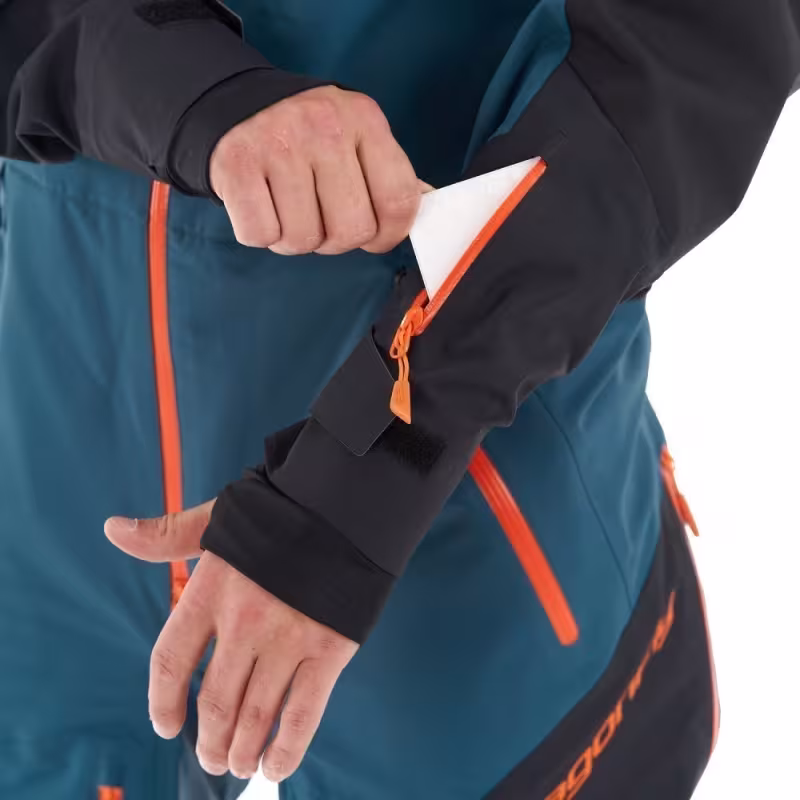 Комбинезон мужской Dragonfly SuperLight 3L Man Dark Ocean - Orange, мембрана, синий/оранжевый, размер XL, 188 см