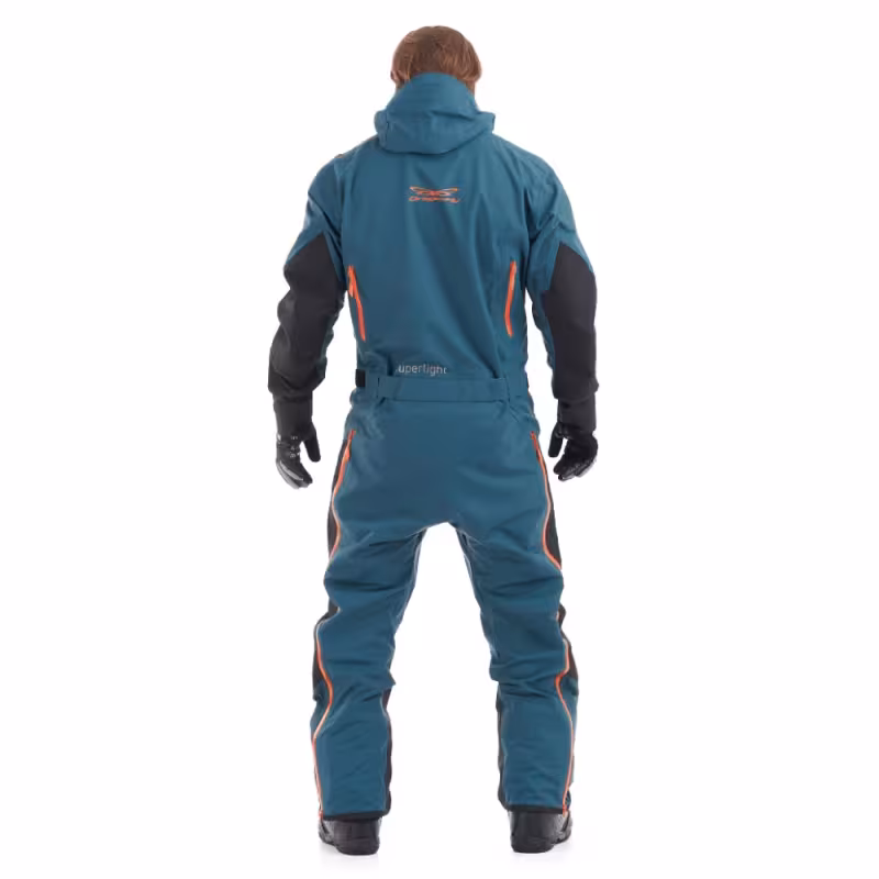 Комбинезон мужской Dragonfly SuperLight 3L Man Dark Ocean - Orange, мембрана, синий/оранжевый, размер XXL, 188 см