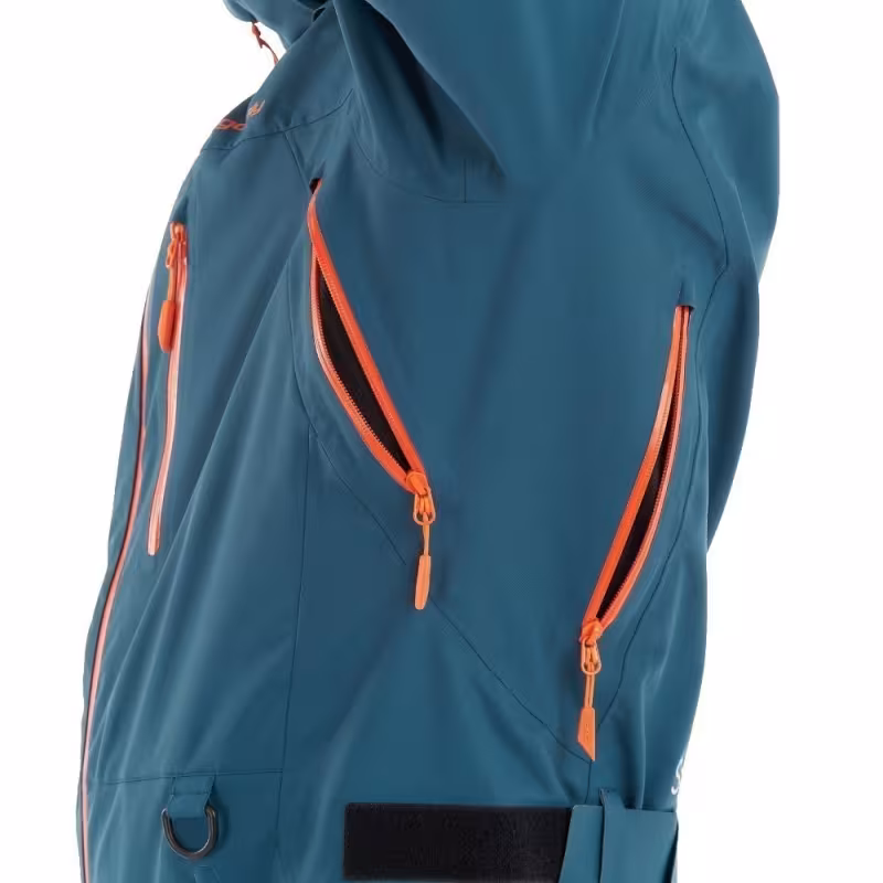 Комбинезон мужской Dragonfly SuperLight 3L Man Dark Ocean - Orange, мембрана, синий/оранжевый, размер XXL, 188 см