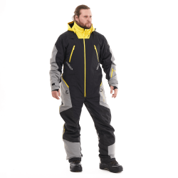 Комбинезон мужской Dragonfly Extreme 2.0 Man Black - Yellow - Grey 2024, мембрана DFTEX, черный/серый/желтый, размер L, 170-180 см