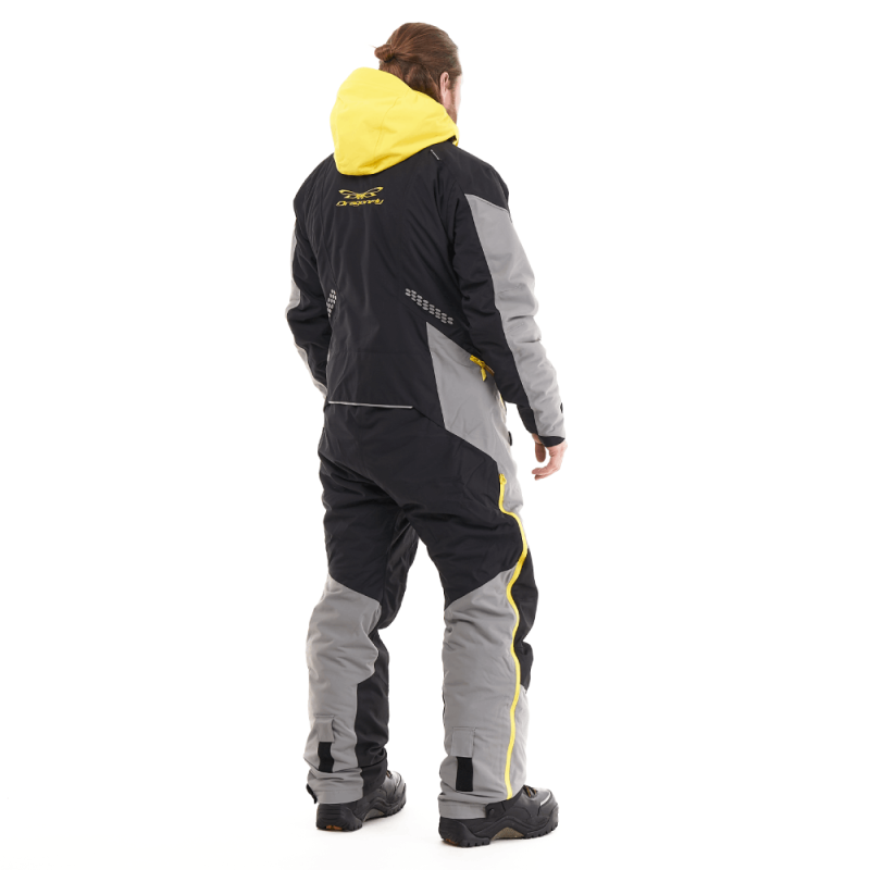 Комбинезон мужской Dragonfly Extreme 2.0 Man Black - Yellow - Grey 2024, мембрана DFTEX, черный/серый/желтый, размер L, 170-180 см