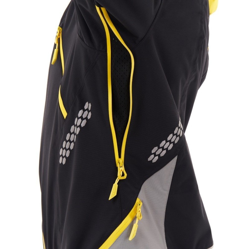 Комбинезон мужской Dragonfly Extreme 2.0 Man Black - Yellow - Grey 2024, мембрана DFTEX, черный/серый/желтый, размер L, 170-180 см