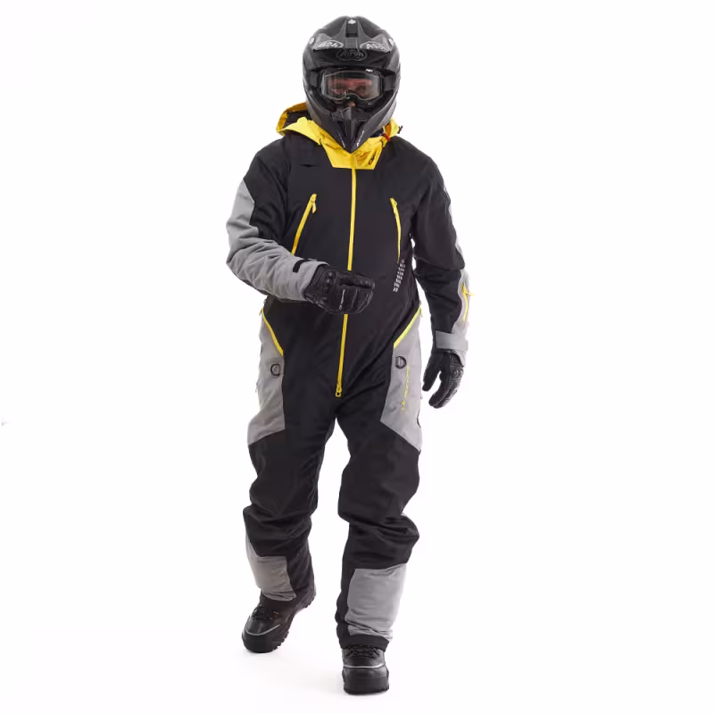 Комбинезон мужской Dragonfly Extreme 2.0 Man Black - Yellow - Grey 2024, мембрана DFTEX, черный/серый/желтый, размер KXL, 180-185 см