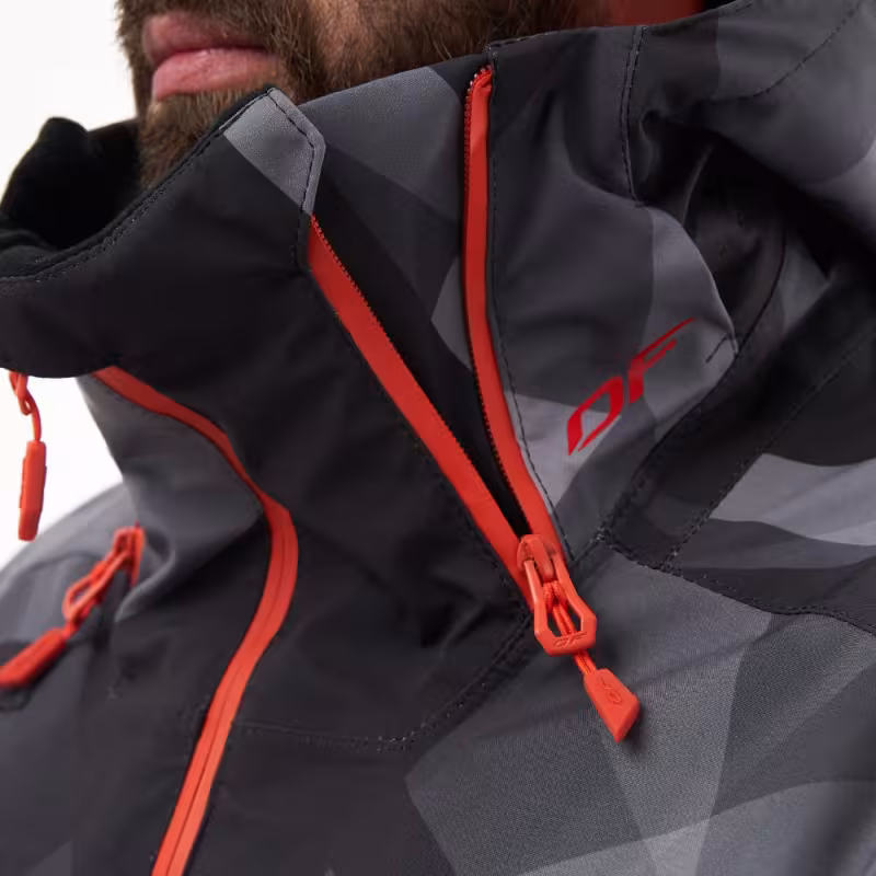 Комбинезон мужской Dragonfly Extreme Man Camo - Dark Grey, мембрана, серый/черный, размер XL, 170-180 см