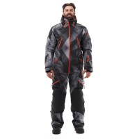 Комбинезон мужской Dragonfly Extreme Man Camo - Dark Grey, мембрана, серый/черный, размер XXL, 170-180 см