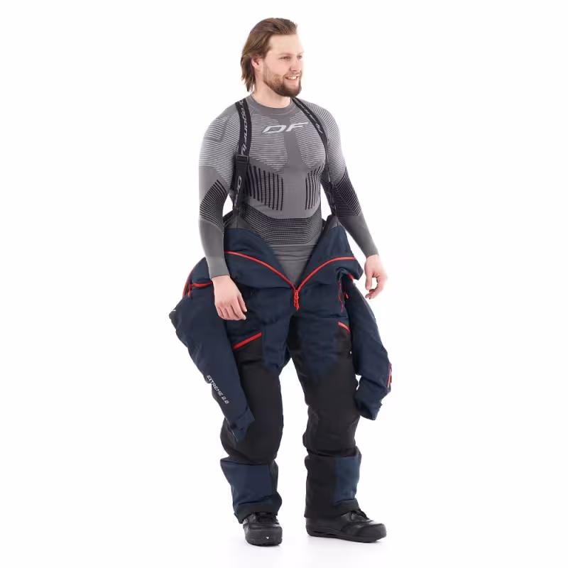 Комбинезон мужской Dragonfly Extreme Man Ink-Red, мембрана, синий/красный, размер L, 170-180 см