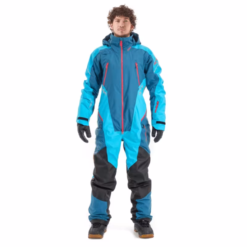 Комбинезон мужской Dragonfly Extreme 2.0 Man Dark Ocean - Baltic 2023, мембрана DFTEX, синий/голубой, размер L, 170-180 см