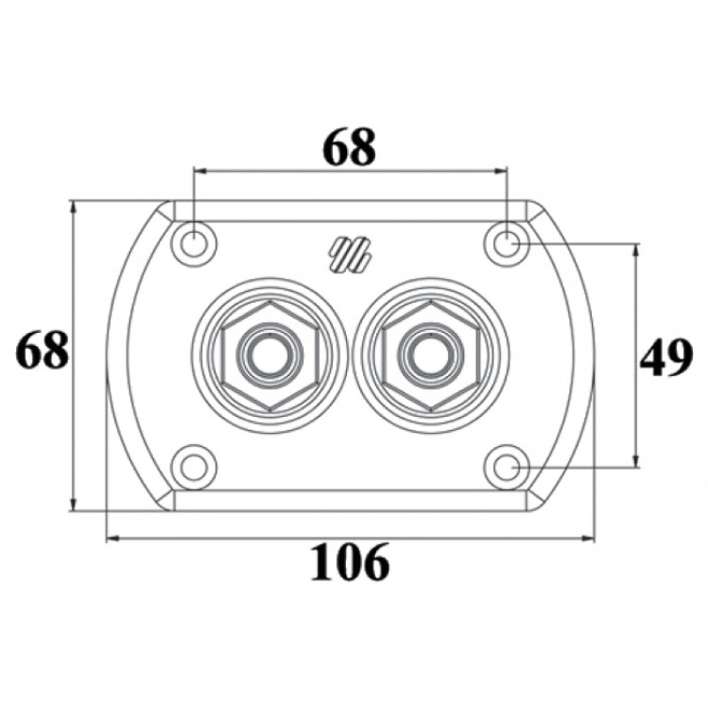 Фитинг переборочный для гидравлического шланга Ultraflex R9B