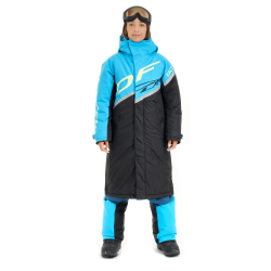 Пальто зимнее женское Dragonfly Race Coat Woman Baltic 2023, мембрана DFTEX, черный/голубой, размер M