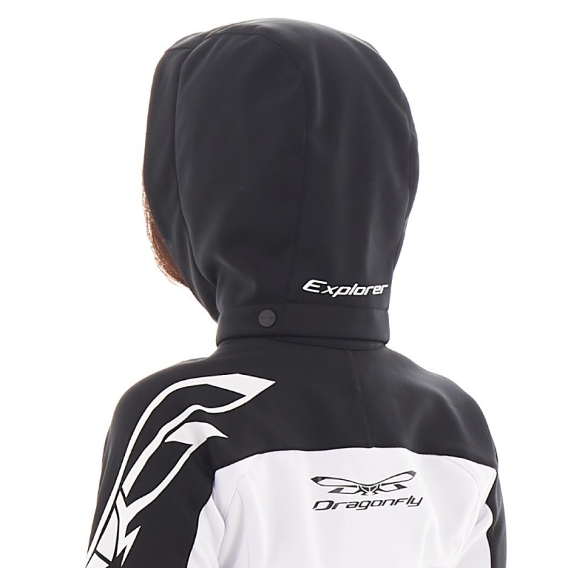 Куртка женская Dragonfly Explorer 2.0 Black and White, Softshell, черный/белый, размер S