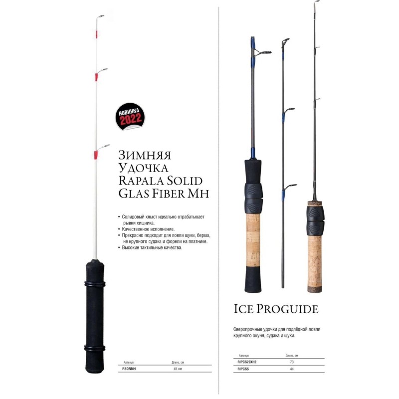 Удилище зимнее Rapala Ice ProGuide Short RIPGSS