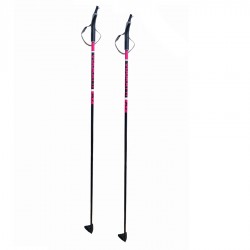 Лыжные палки Vuokatti Black/Magenta, стекловолокно, 150 см