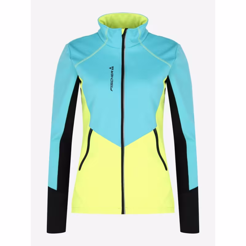 Куртка женская Fischer Softshell Warm GR8117-400, бирюзовый/желтый, размер 50