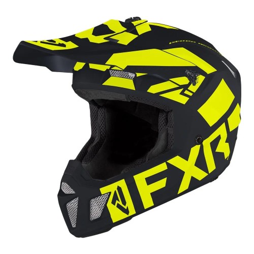 Мотошлем зимний FXR Clutch Evo Black/HiVis, черный/желтый, размер M