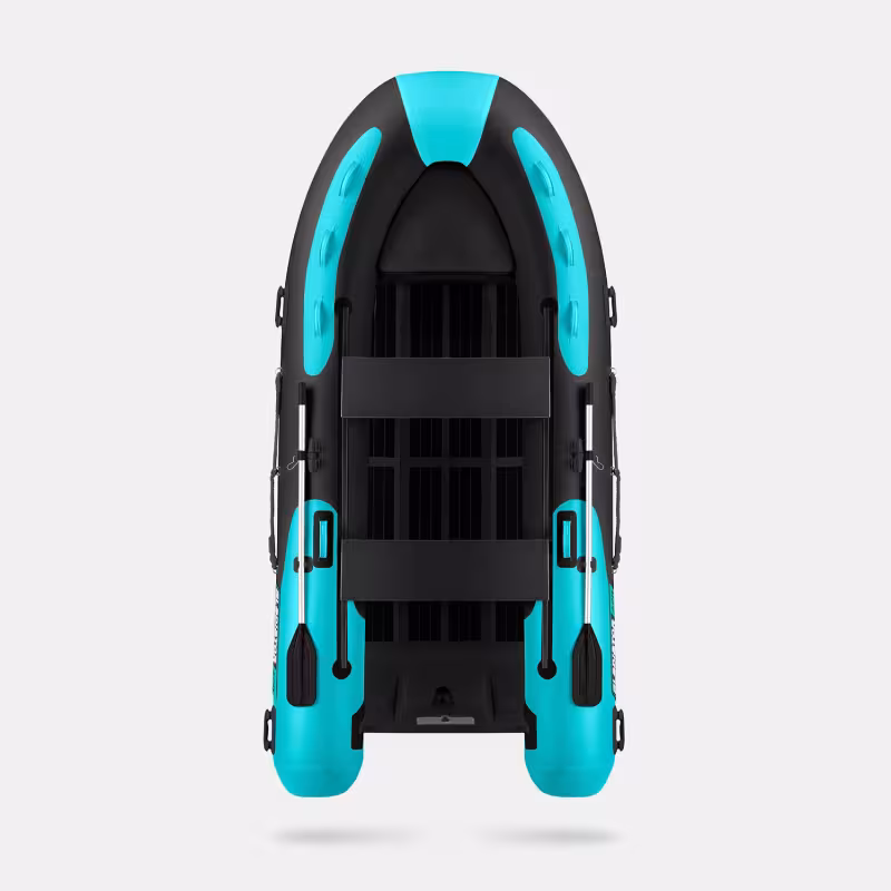 Лодка РИБ Gladiator AL420, черный/бирюзовый