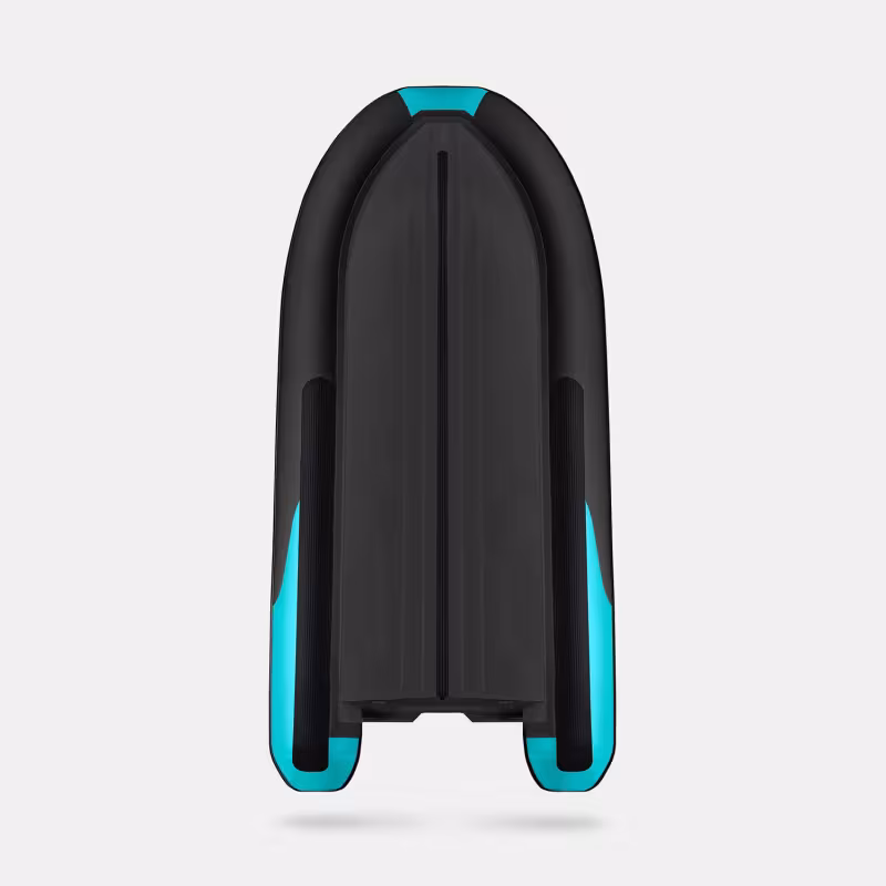 Лодка РИБ Gladiator AL420, черный/бирюзовый