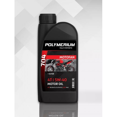 Масло моторное синтетическое для 4Т двигателей Polymerium Motofan 704, 4л