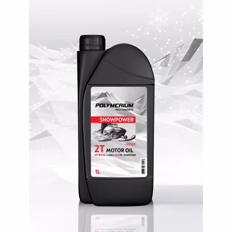 Масло моторное синтетическое для 2Т двигателей Polymerium Snowpower, 1л