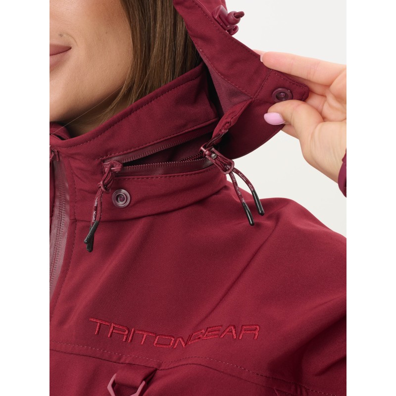 Костюм женский Triton PRO -5, ткань SoftShell, винный, размер 40-42, 158-164 см