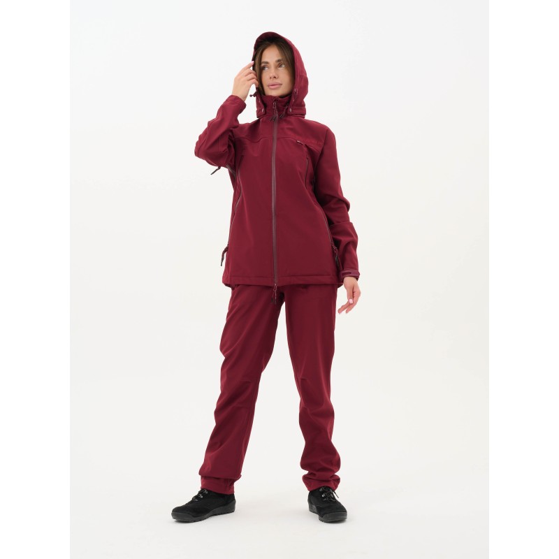 Костюм женский Triton PRO -5, ткань SoftShell, винный, размер 48-50, 158-164 см