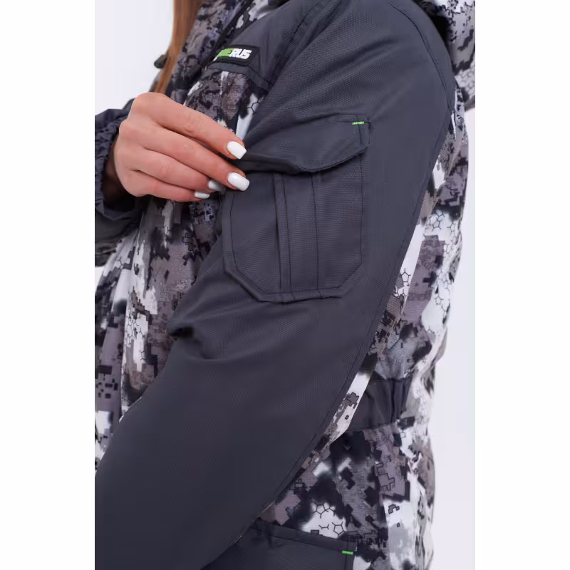 Костюм женский OneRus Горный, ткань Алова, белый камуфляж, размер 52-54, 158-164 см