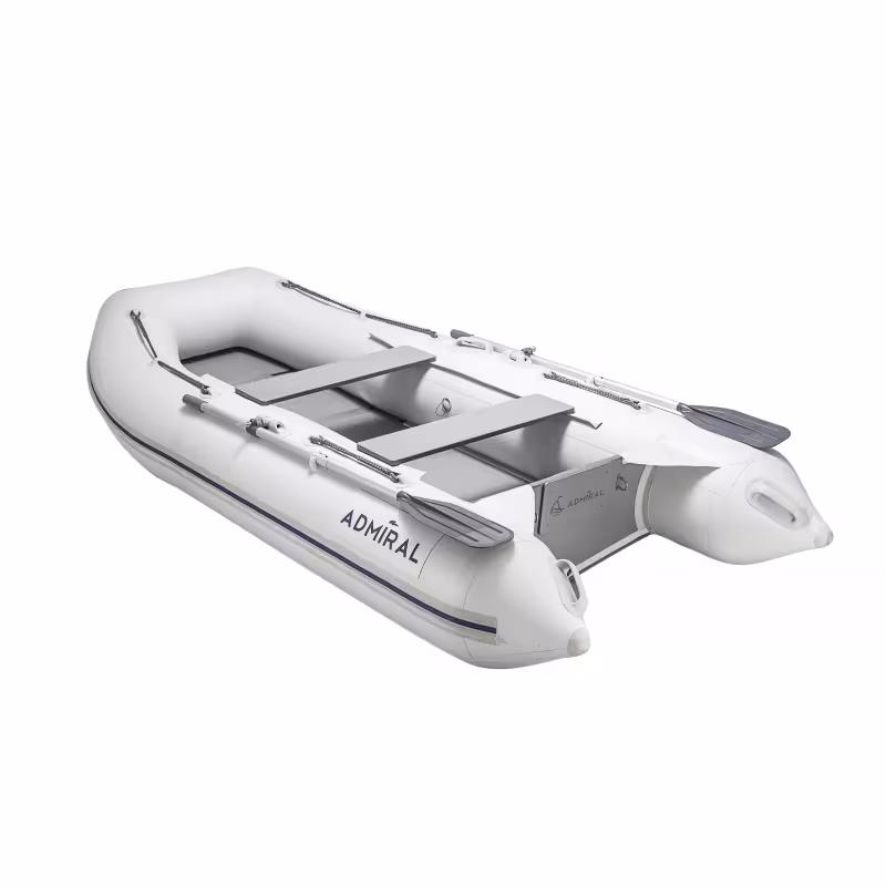 Лодка надувная ПВХ Адмирал 270, пайол фанерный, белый