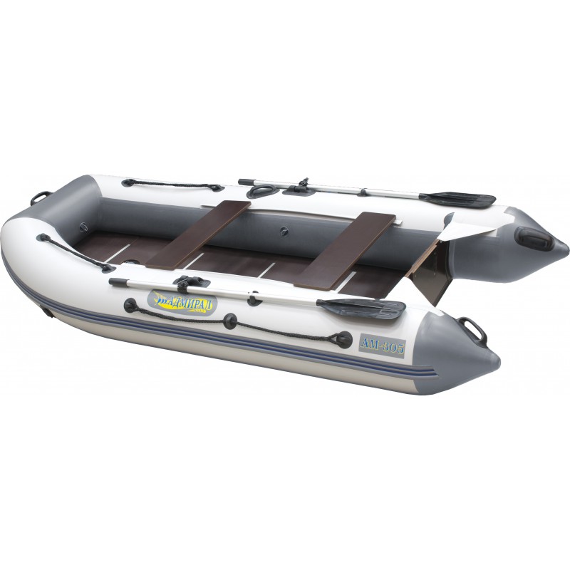 Лодка надувная ПВХ Адмирал 305 Classic, пайол фанерный, белый