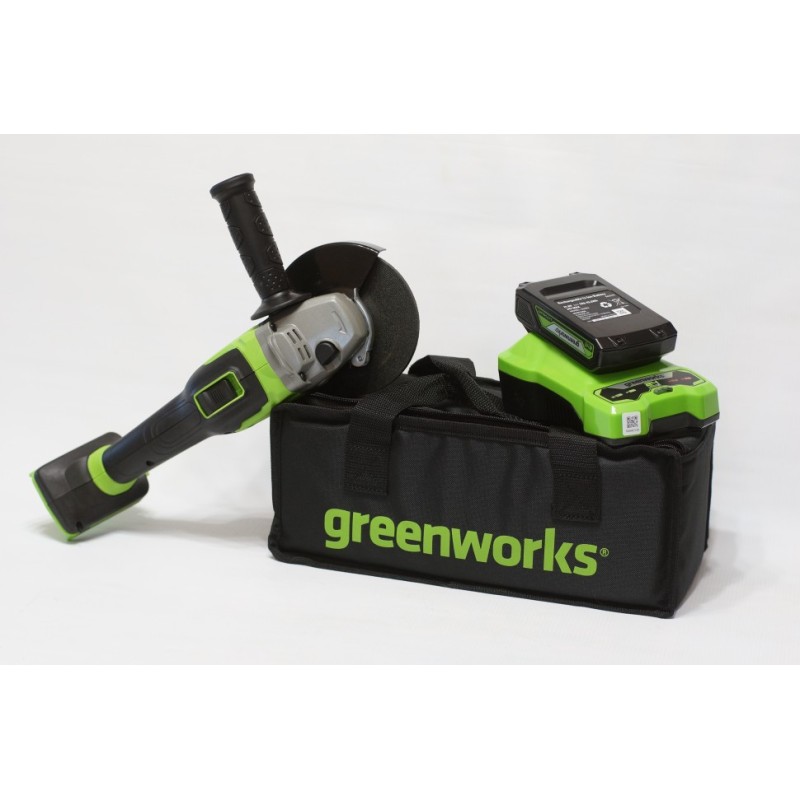 Шлифмашина угловая аккумуляторная Greenworks GD24AGK2