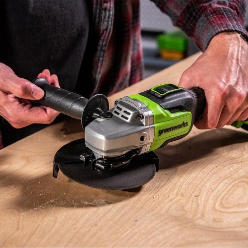 Шлифмашина угловая аккумуляторная Greenworks GD24AGK2