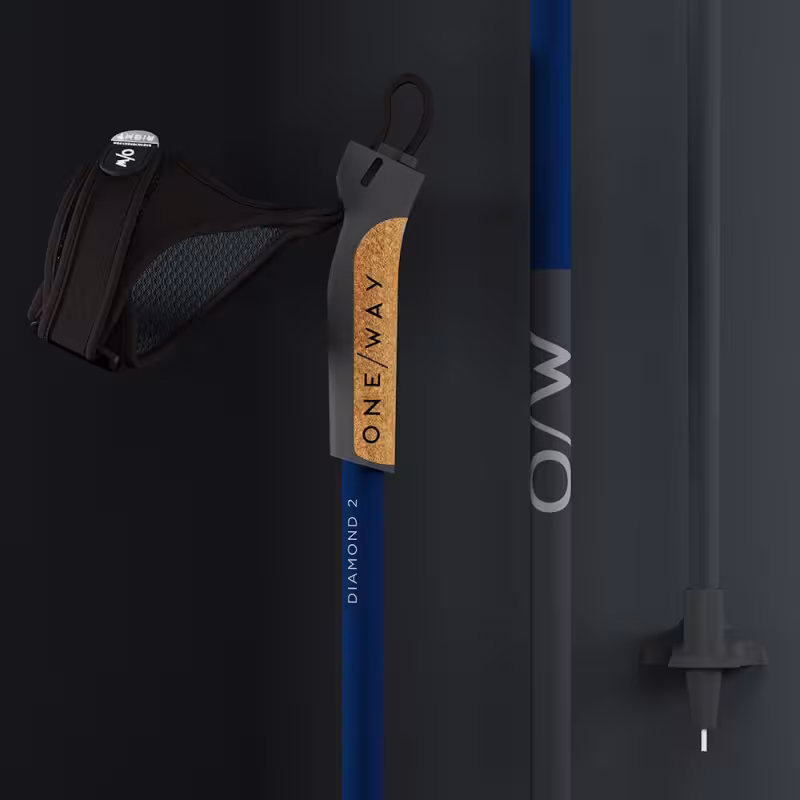 Палки лыжные One Way Diamond 2, стекловолокно, 145 см