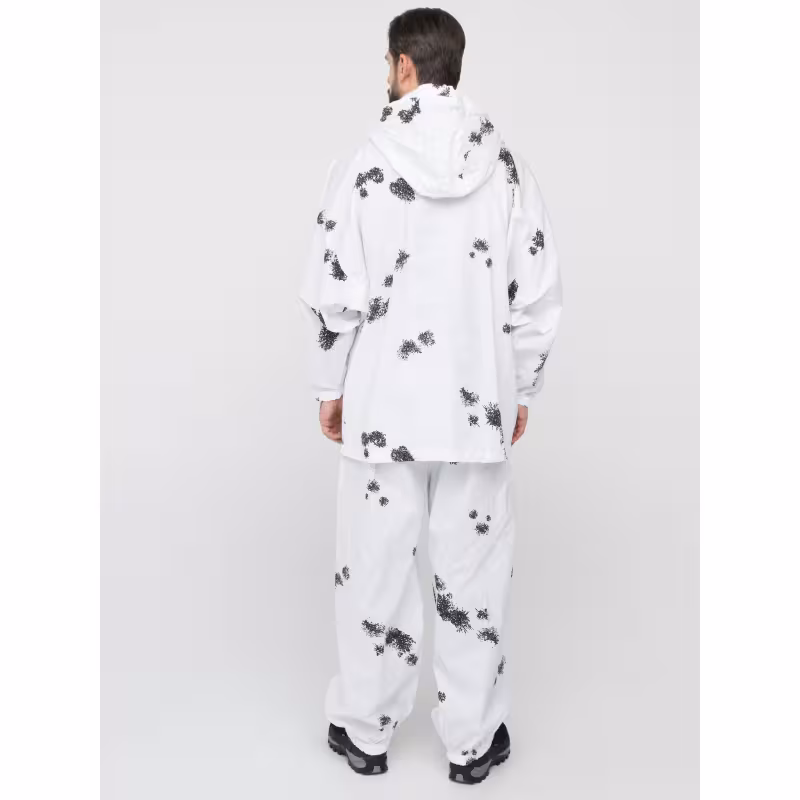 Костюм мужской зимний маскировочный Huntsman Метель, бязь, цвет Клякса, белый, размер 58-64, 182-188 см