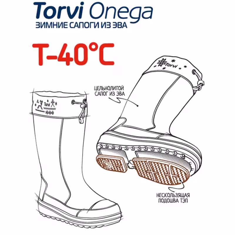 Сапоги ЭВА женские зимние Torvi Онега, размер 40-41