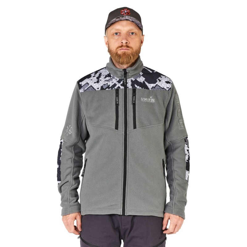 Толстовка мужская Norfin Glacier Camo, флис, размер XXL