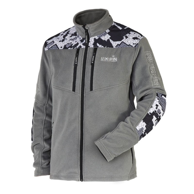 Толстовка мужская Norfin Glacier Camo, флис, размер XXL
