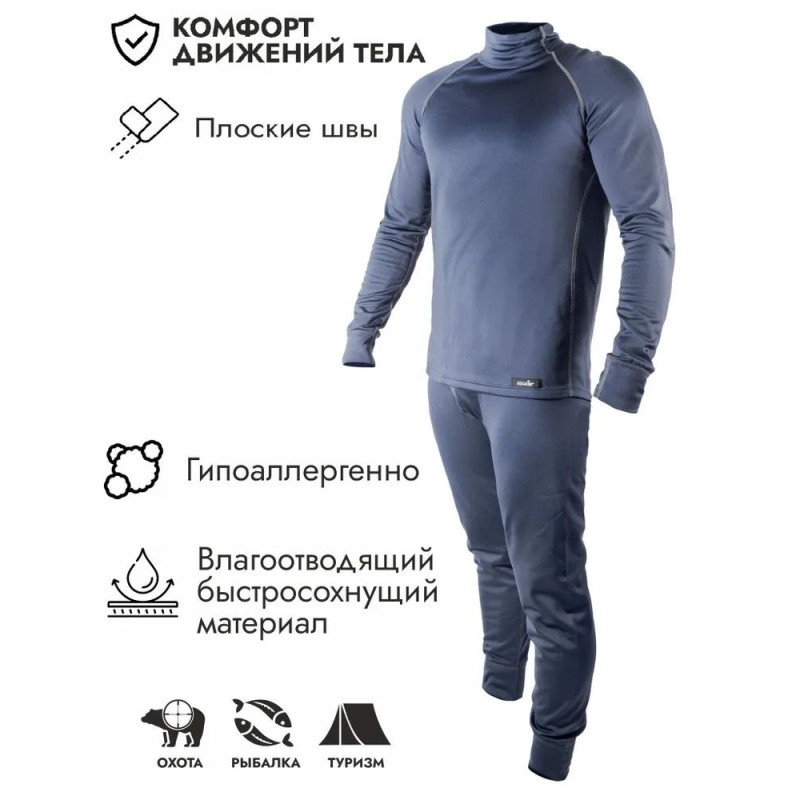 Комплект термобелья мужской Norfin Polar Pro Navy, синий, размер S