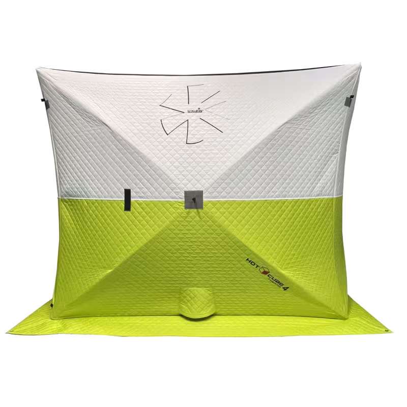 Палатка для зимней рыбалки Norfin Hot Cube-4 Thermo, 4-мест., 240x240x220 см, зеленый/белый