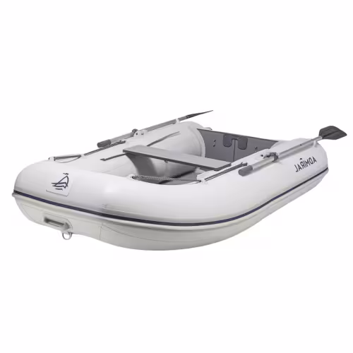 Лодка надувная ПВХ Адмирал 250, пайол фанерный, белый