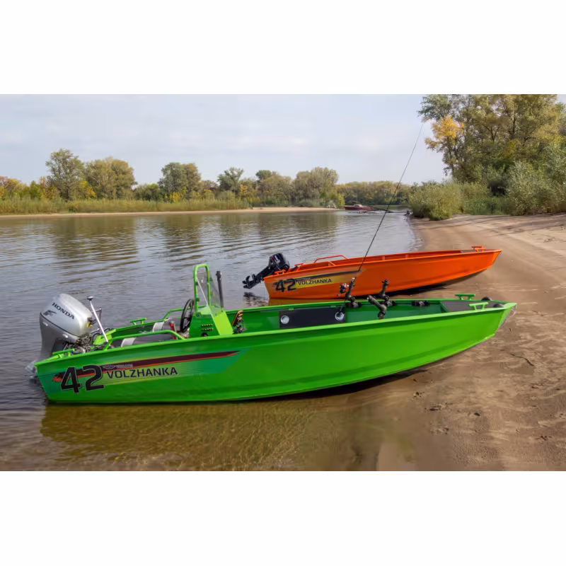 Лодка алюминиевая VBoats Волжанка 42 Scout, серый (42S 09 G323)