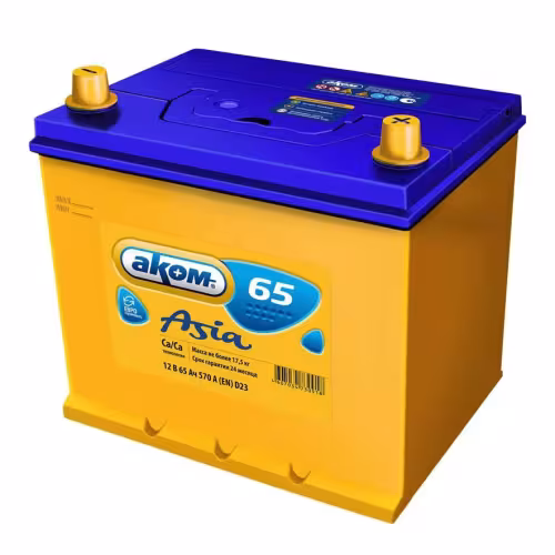 Аккумулятор Аком Asia 65Ah, 12V