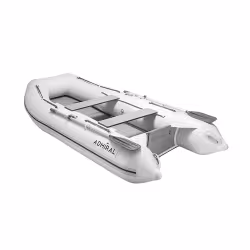 Лодка надувная ПВХ Адмирал 270, пайол фанерный, белый/синий