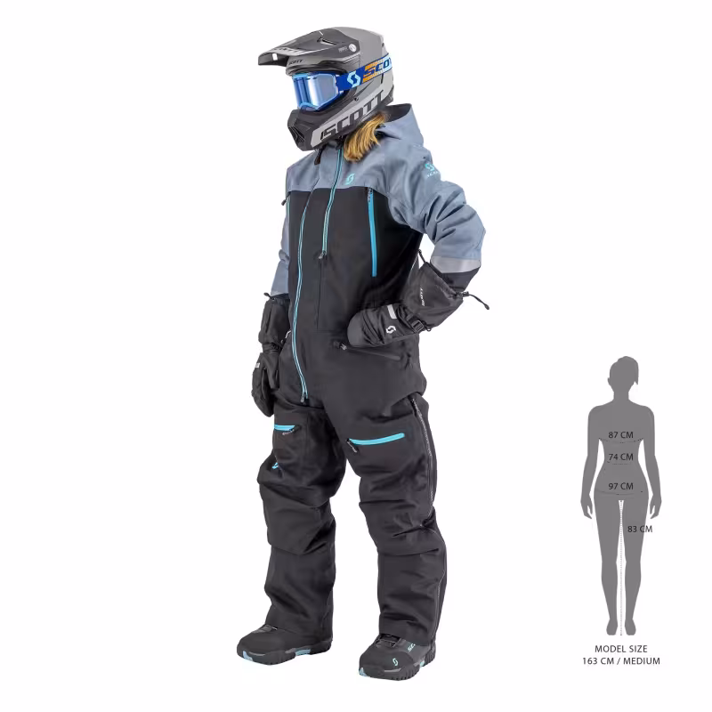 Комбинезон женский Scott DS-I Dryo black/breezeblue, черный/голубой, размер M