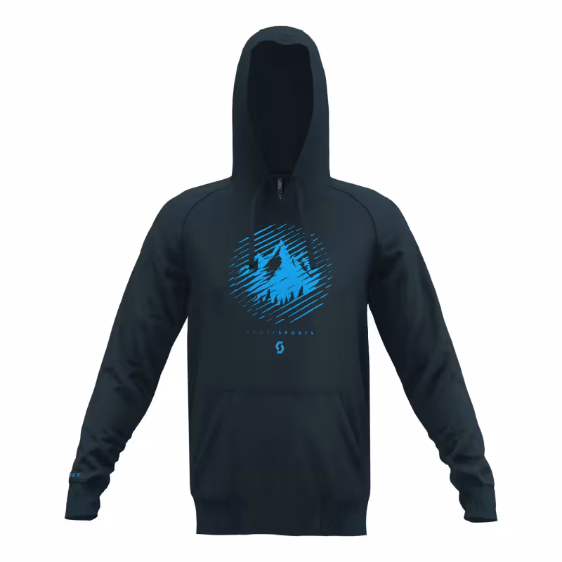 Худи Scott 10 Graphic Nightfall Blue, хлопок, синий, размер M