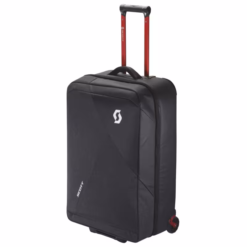 Чемодан на колесах Scott Travel Softcase 110 dark grey/red clay, 110 л, темно-серый