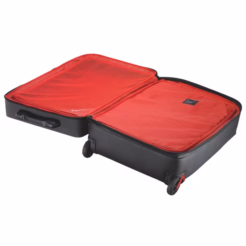 Чемодан на колесах Scott Travel Softcase 110 dark grey/red clay, 110 л, темно-серый