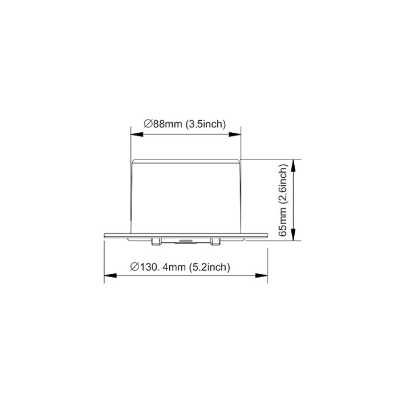 Люк технологический SeaFlo SFCH1-052-03, 130 мм, белый