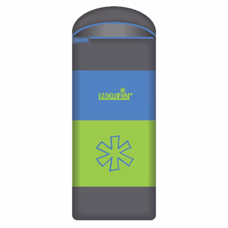 Мешок-одеяло спальный Norfin Atlantis Comfort 350 R, голубой/желтый/серый (до -10°С)